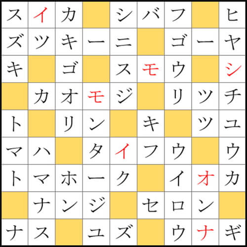 クロスワードde懸賞 No 28の答え 夏の味覚クロス クロスワードde懸賞生活 答え全部教えます