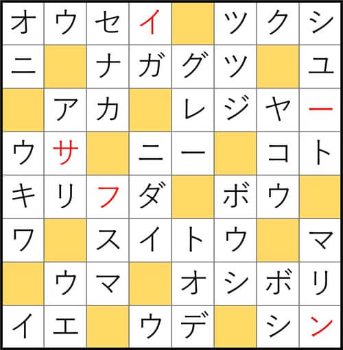 クロスワードde懸賞 No.2650　答え