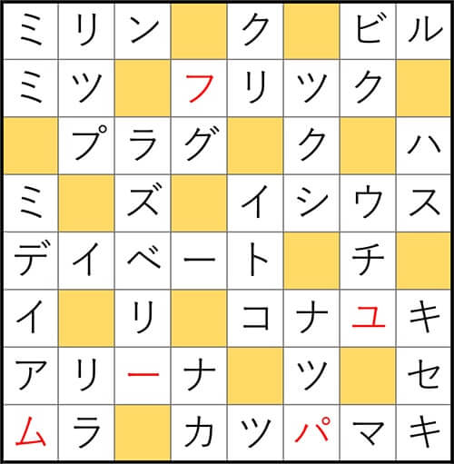 クロスワードde懸賞 No.2754　答え