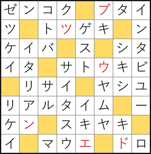 クロスワードde懸賞 No.2831　答え