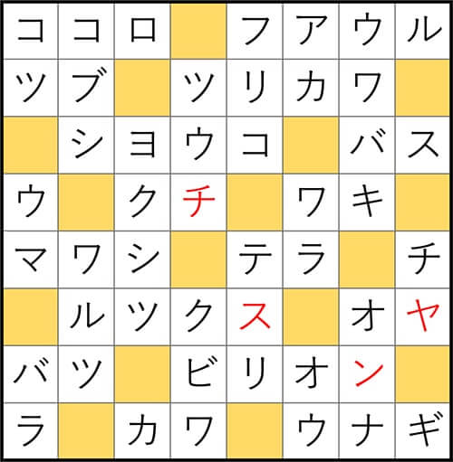 クロスワードde懸賞 No.2832　答え