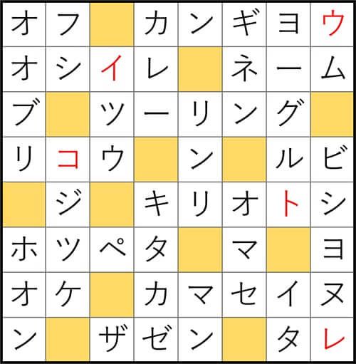 クロスワードde懸賞 No.2840　答え