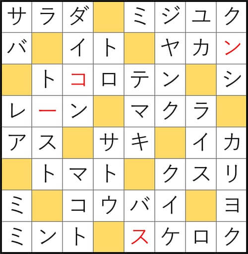 クロスワードde懸賞 No.2856 答え