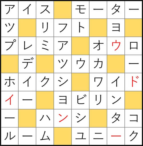 クロスワードde懸賞 No.2857　答え