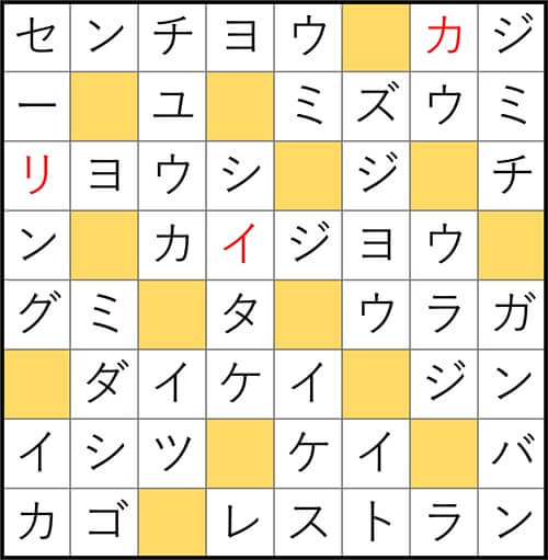 クロスワードde懸賞 No.2871 答え