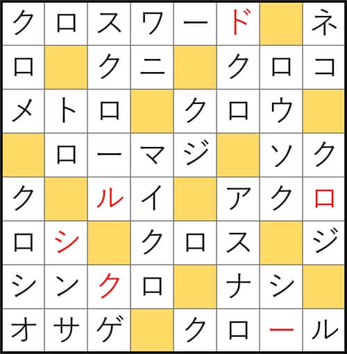 クロスワードde懸賞 No.2875 答え