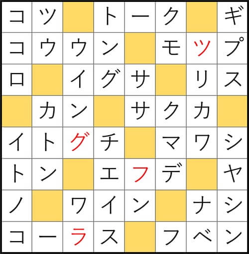 クロスワードde懸賞 No.2883 答え