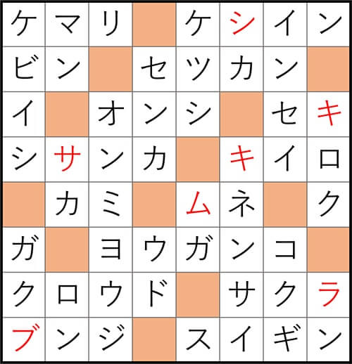 クロスワードde懸賞 No.2988 答え