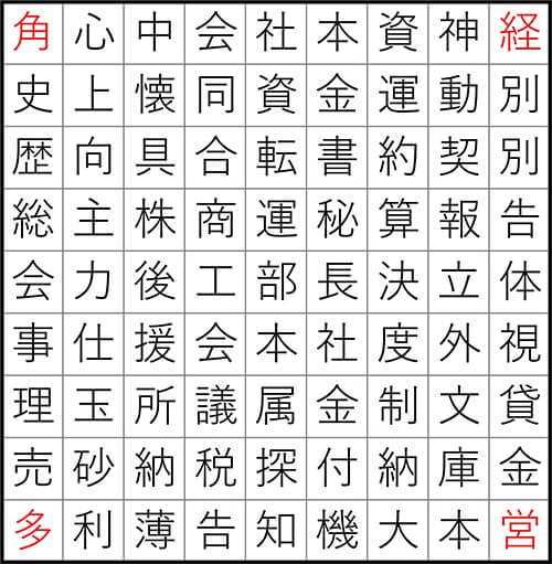 ダイソー　クロスワード　Vol.40 Question5 答え