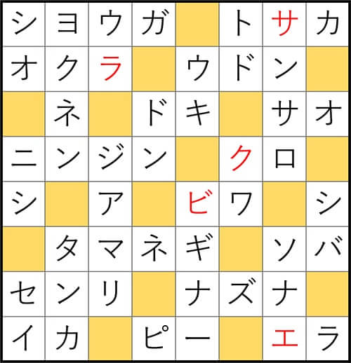 クロスワードde懸賞 No.3156　答え