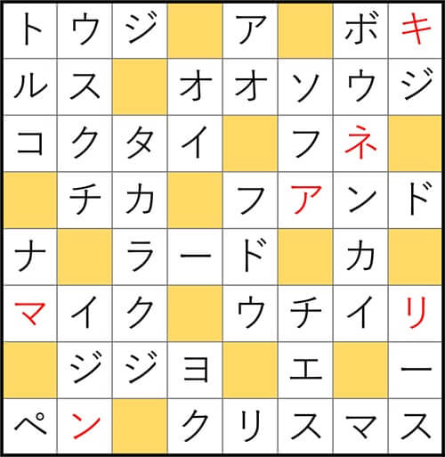 クロスワードde懸賞 No.3192　答え