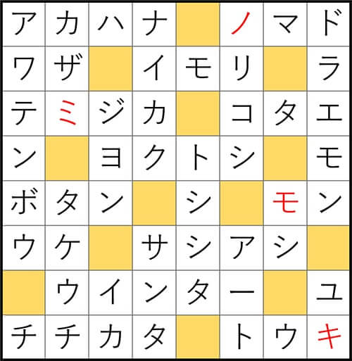 クロスワードde懸賞 No.3199　答え