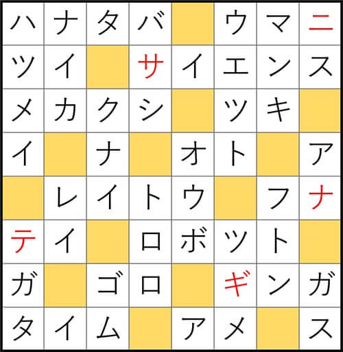 クロスワードde懸賞 No.3210　答え
