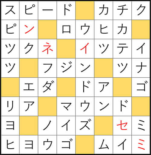 クロスワードde懸賞 No.3241　答え