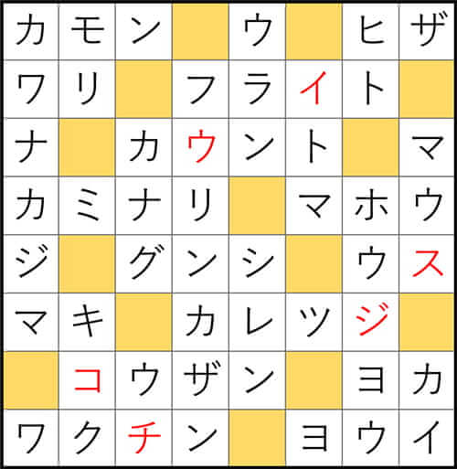 クロスワードde懸賞 No.3252　答え
