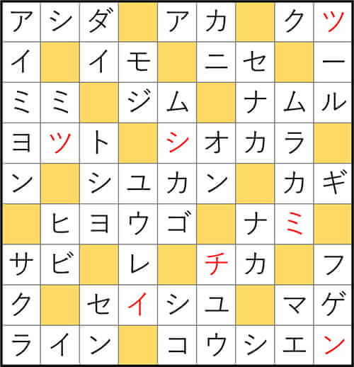 クロスワードde懸賞 No.3284　答え