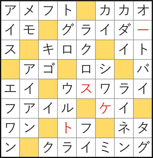 クロスワードde懸賞 No.3296 答え