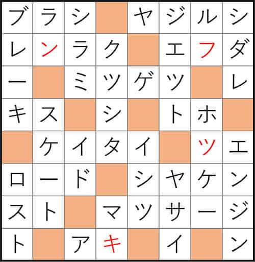 クロスワードde懸賞 No.3317　答え