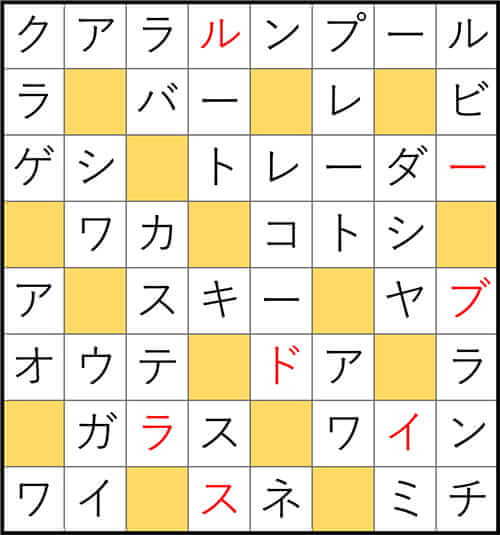 クロスワードde懸賞 No.3384 答え