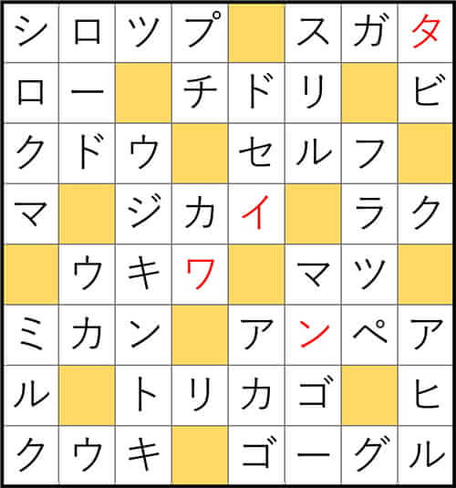 クロスワードde懸賞 No.3387 答え